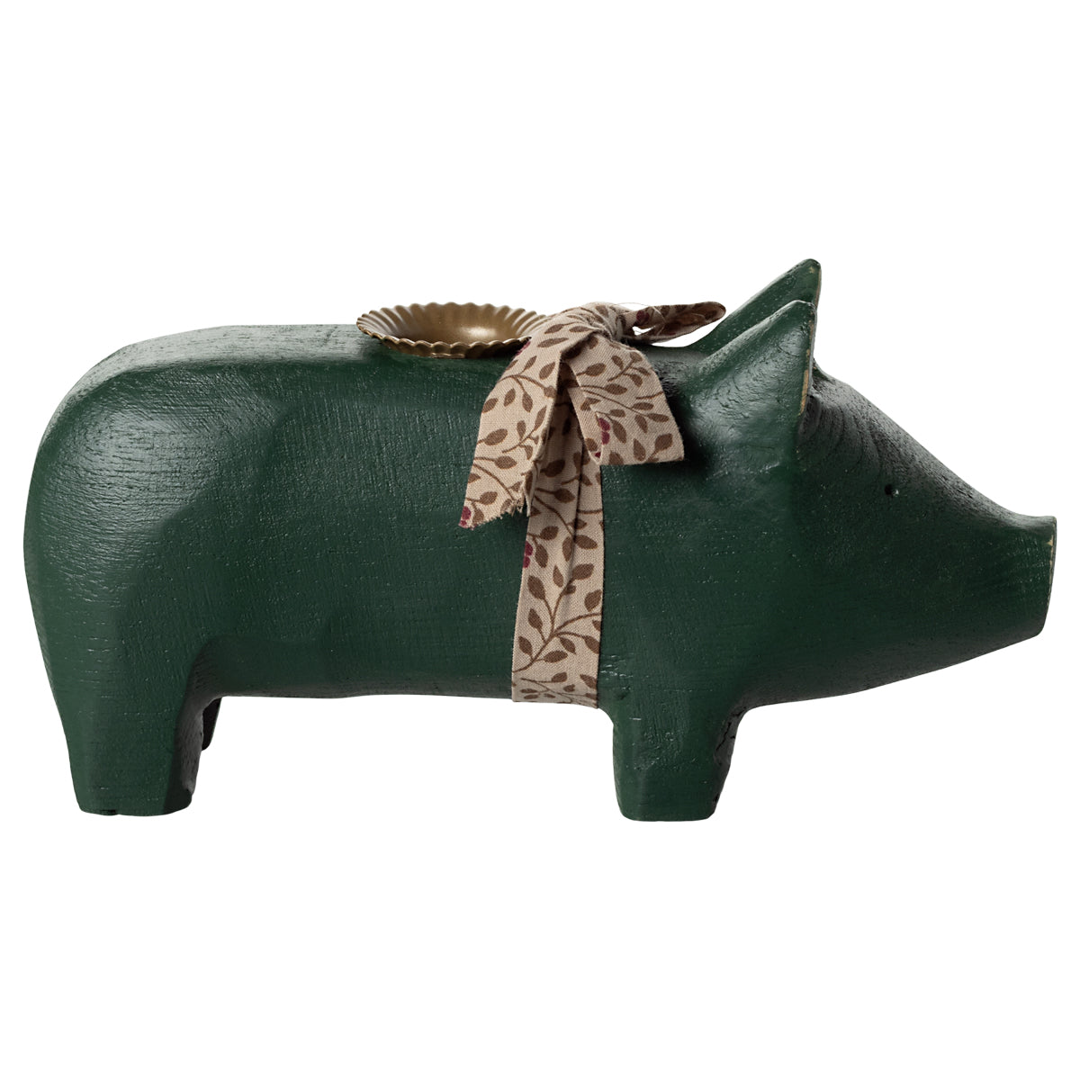 Kerzenhalter Schwein grün