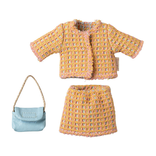 Maileg Outfit-Set für Mama Maus mit Kurzjacke, Rock und Tasche, Gesamtansicht