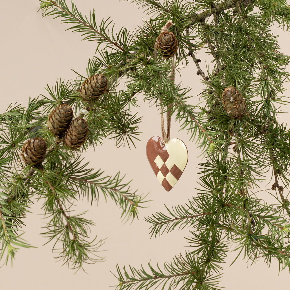 Metallornament Geflochtenes Herz