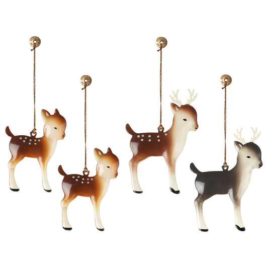 Metallornamente-Set Reindeer Family