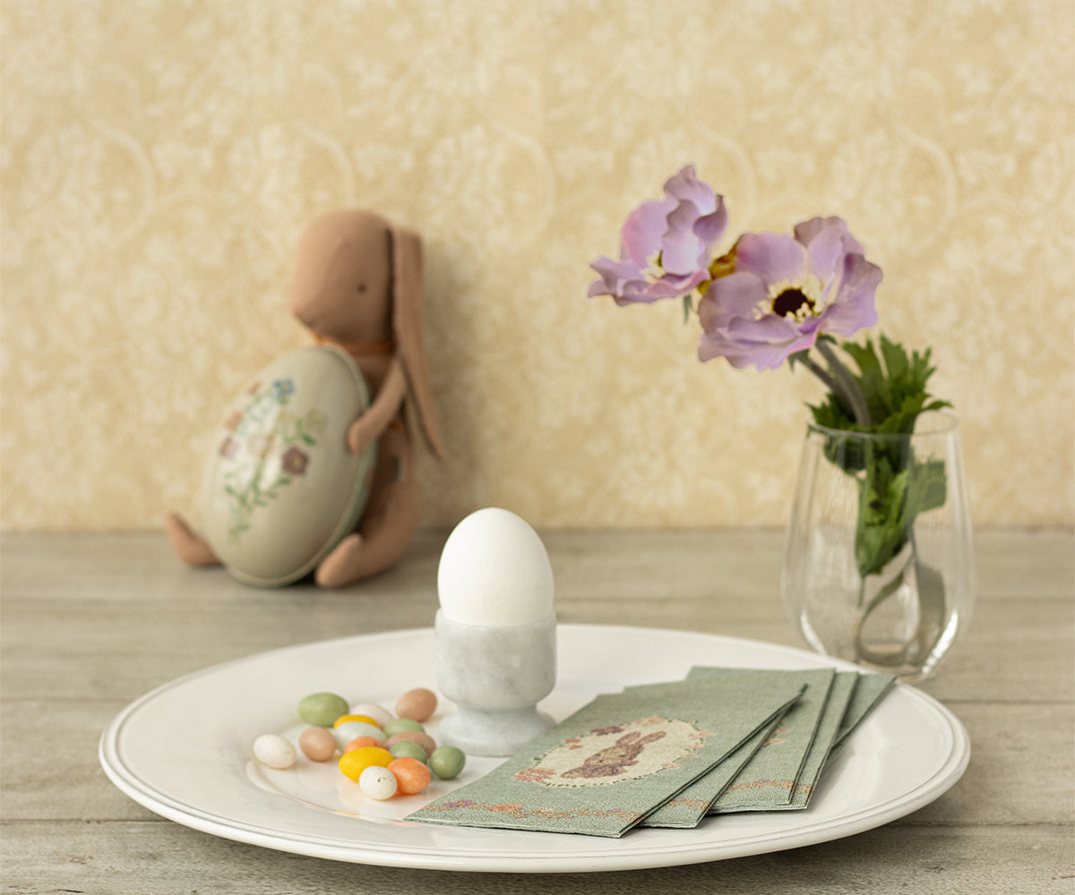 Servietten Osterhase green/rose