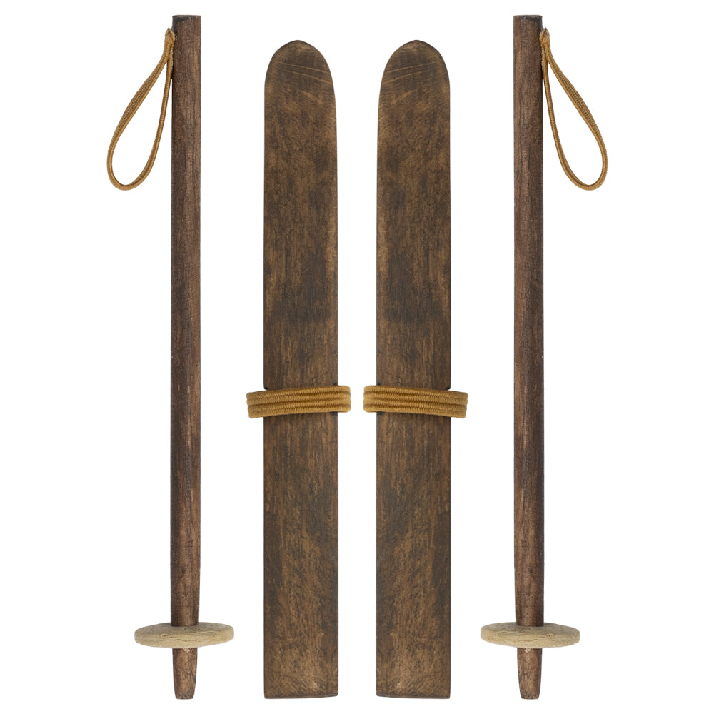 Ski und Skistöcke für große/r Schwester/Bruder