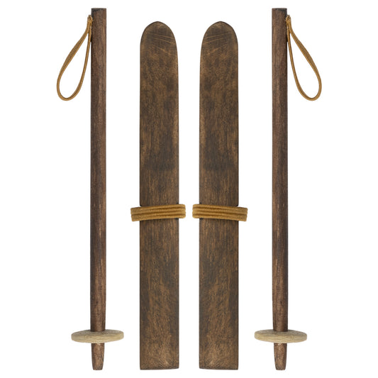 Ski und Skistöcke für große/r Schwester/Bruder