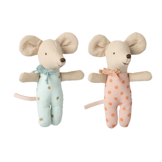 Baby-Mäusezwillinge in Box