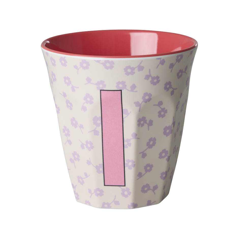 Melamin-Buchstabenbecher Blumen