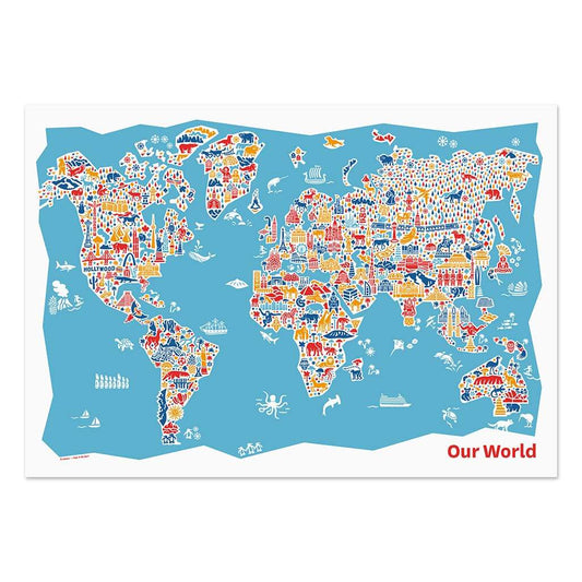 Poster Our World | Weltkarte 50 x 70cm