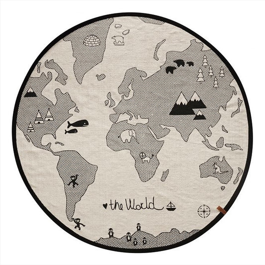 Kinderteppich Weltkarte