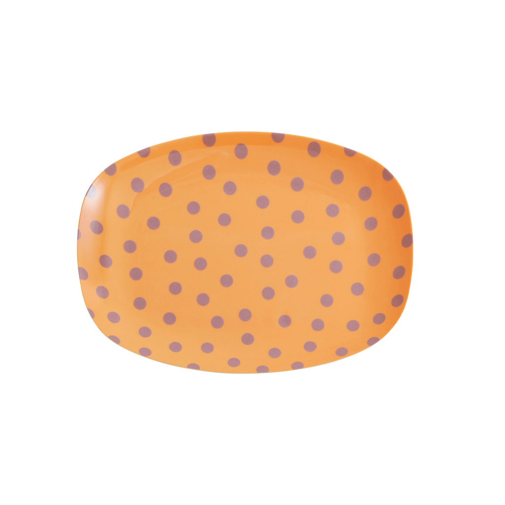 Melaminteller rechteckig klein Apricot