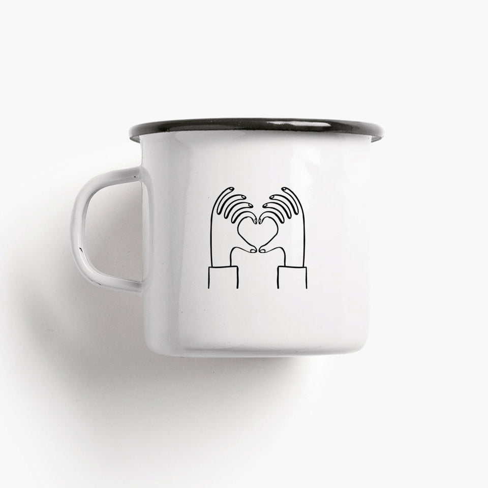 Emaillebecher Love You A Latte